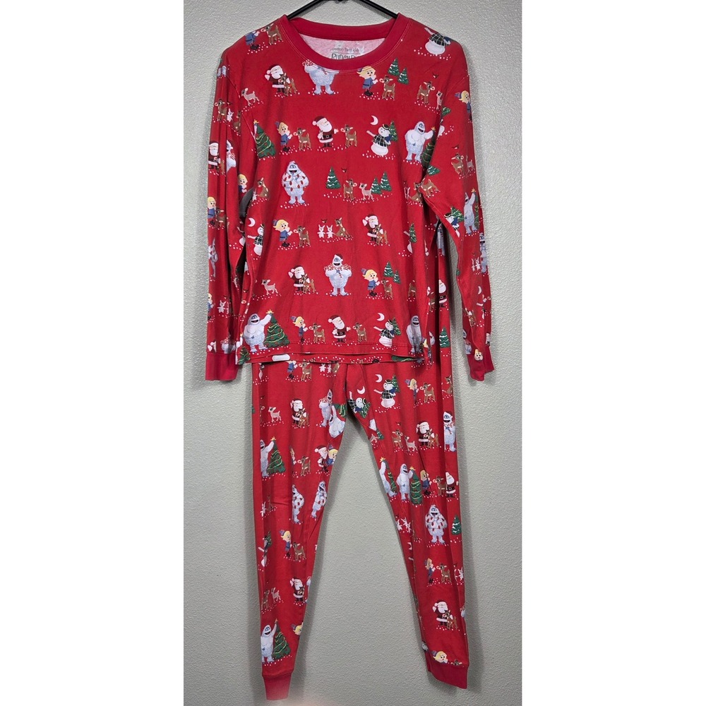 Pottery Barn Kids Rudolph Red Nosed Reindeer Pajama Set Adult M Christmas